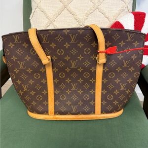 Louis Vuitton Brown and Tan Monogram Tote